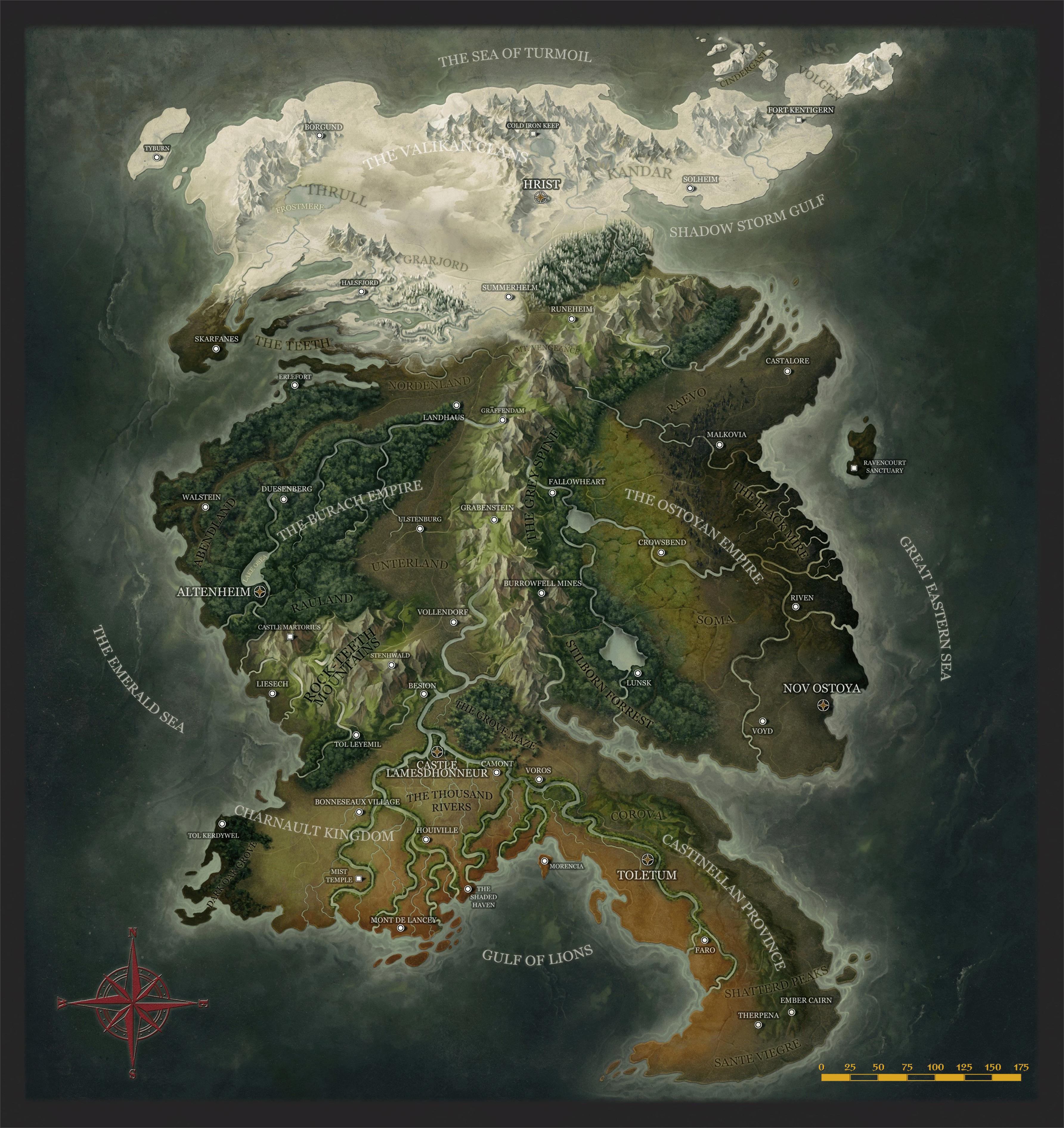 Map of the Grim Hollow setting